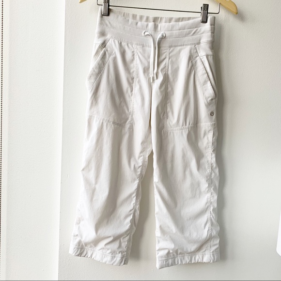 Lululemon White Dance Studio Lined Cropped Pants - Picture 2 of 12
